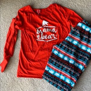 Mama bear Pajama set